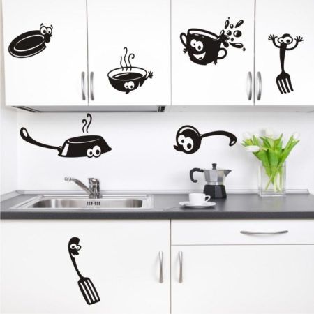 decorando a cozinha com adesivos