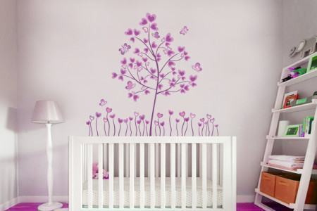 quarto de bebe com adesivo