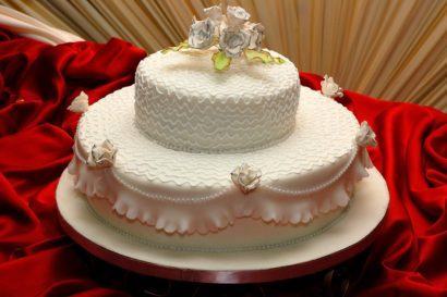 bolo de 2 andares redondo de casamento