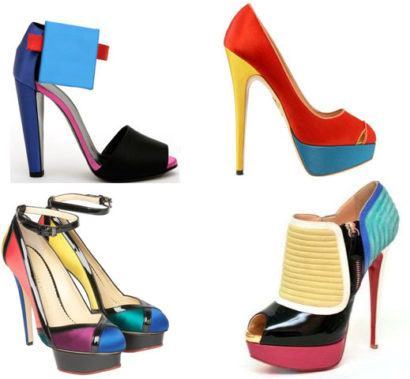 sapatos color blocking