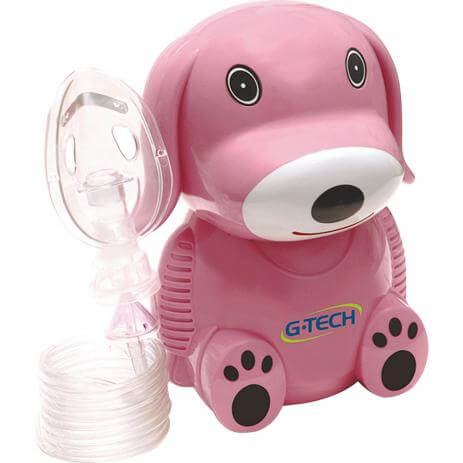 nebulizador a ar comprimido g tech nebdog bivolt rosa