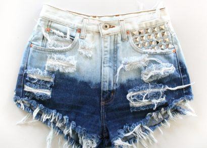 shorts customizado rasgadinho degrade