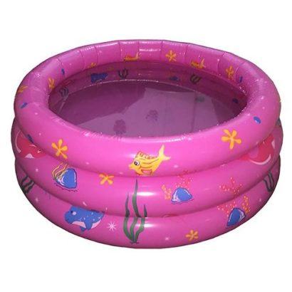 piscina redonda para bebê rosa com desenhos