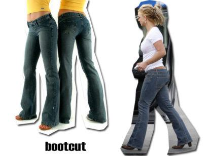 calca jeans boot cuts cintura baixa