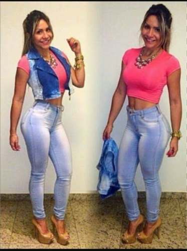 calcas jeans que vestem bem cintura alta hot pant