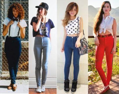 looks com calcas de cintura alta