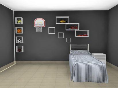 quarto menino com nichos decorativos