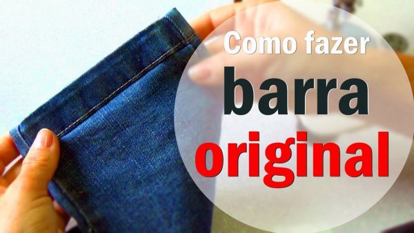 Como fazer barra de calça jeans original