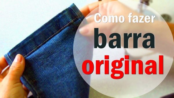 como fazer barra de calça jeans original