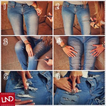 dicas de como fazer rasgos nas calças jeans