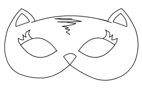 máscara feminina para carnaval formato gatinha