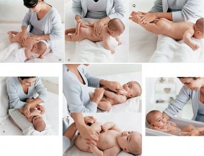 Massagens para eliminar gases em bebe, aprenda fazer