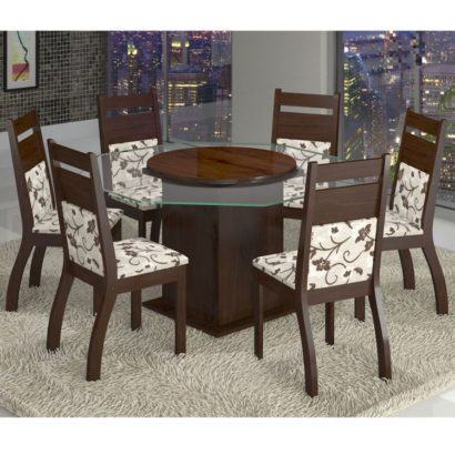mesa de jantar seis lugares redonda