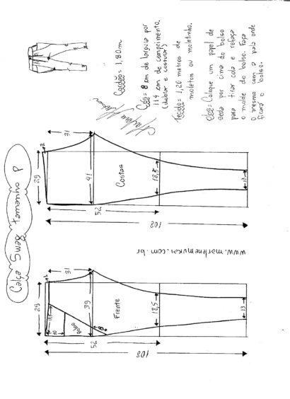 molde calça moletom feminina modelo swag