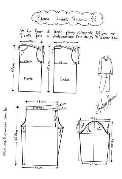 molde calça moletom feminina pijama