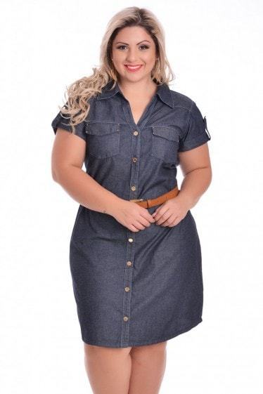 vestido jeans plus size evangelico