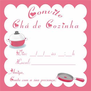 Convite Chá de Cozinha
