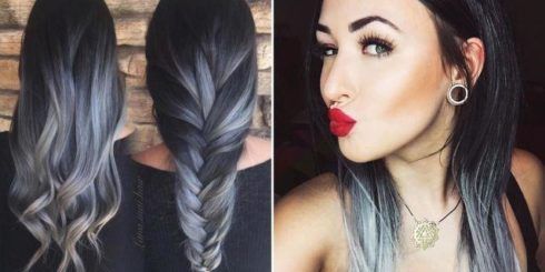 mechas para cabelos escuros tons platinados