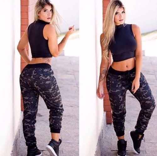 legging feminina calÃ§a camuflada feminina colorida
