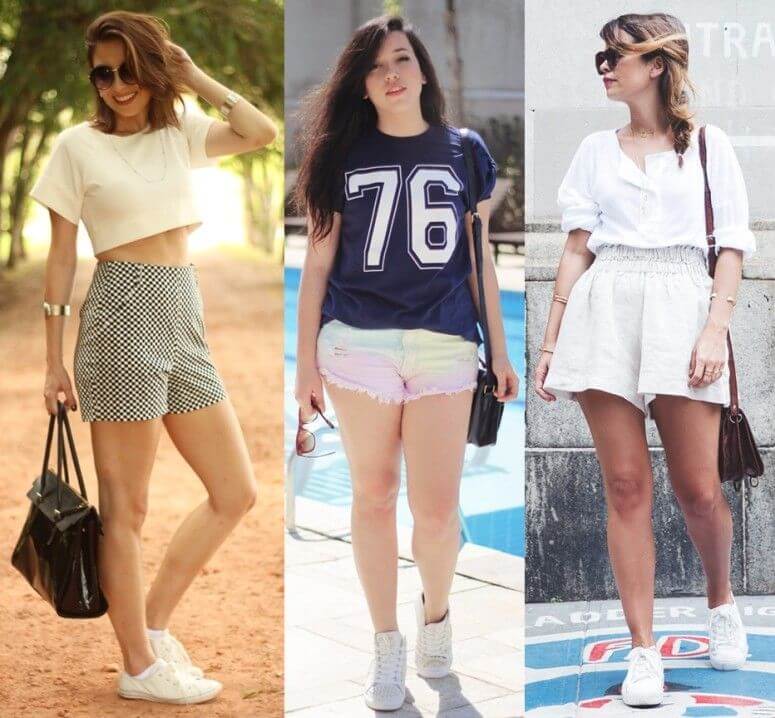Tênis Branco Feminino, USAR ( com saia, calça, shorts e vestido)
