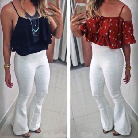 Calça bandagem flare como usar modelos e looks