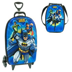 mochila com lancheira para menino do batiman