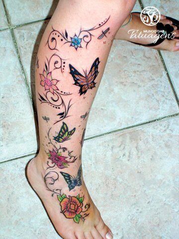 tatuagens femininas na perna 2