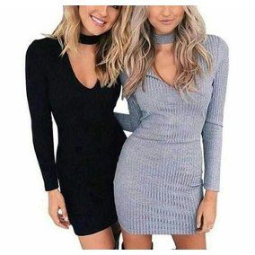 vestidos de malha canelada 2