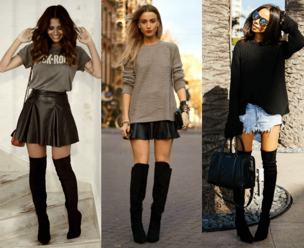 Botas Cano Alto (Longo) Como usar com vestido, calça, saia