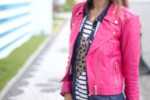 jaqueta pink feminina de couro 490x327