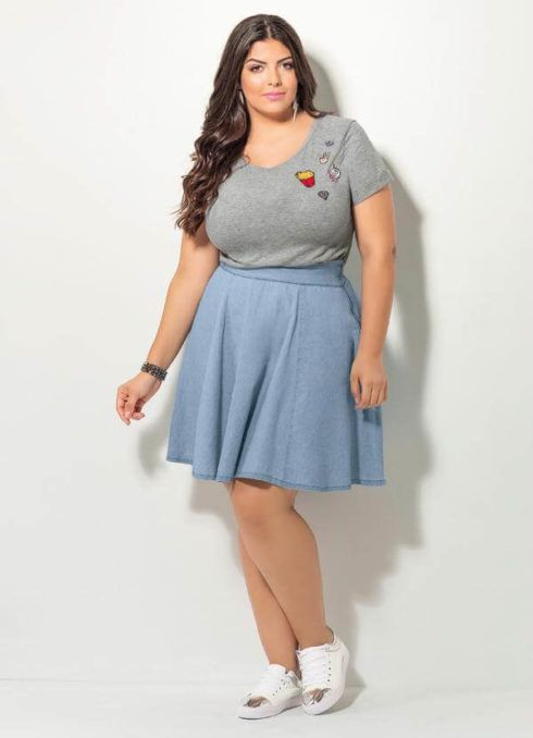 saias plus size jeans rodada 490x678