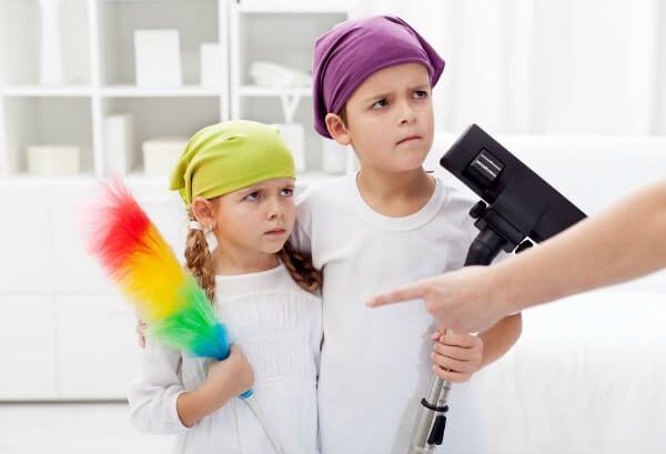 tarefas domésticas para os filhos