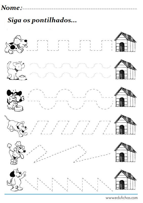 Desenhos de Coordenação Motora para Imprimir, atividades