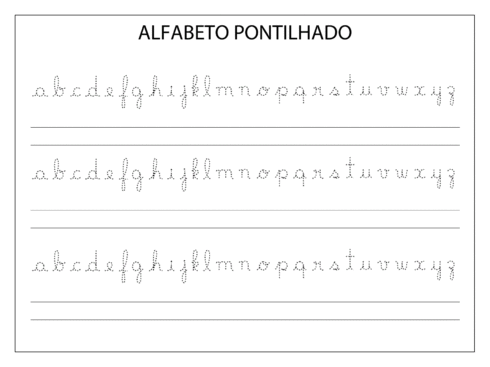 Letras do alfabeto para coordenação motora
