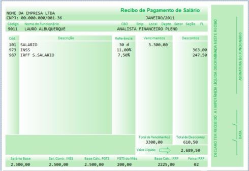 modelos de holerite layout verde 490x337