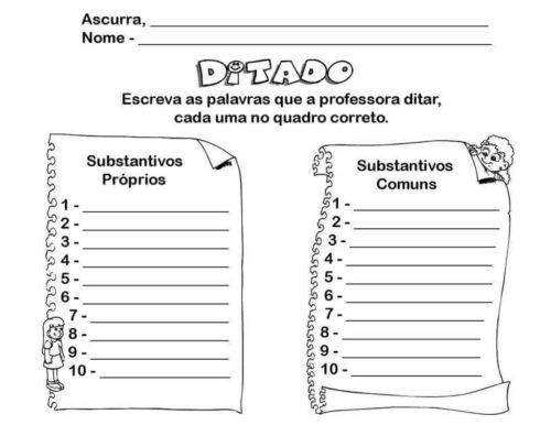 Ditado de palavras 3º ano