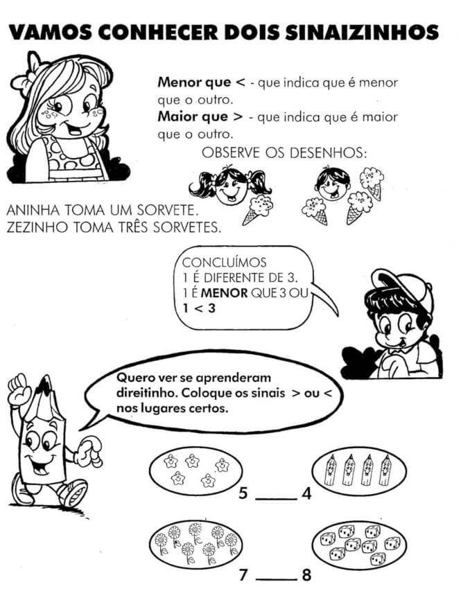 SINAL DE MAIOR E MENOR - Pesquisa do Google  Sinal de maior, Atividades de  matemática 3ano, Sinais matematicos