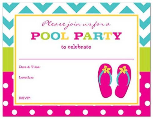 convites para festa na piscina 1 490x382
