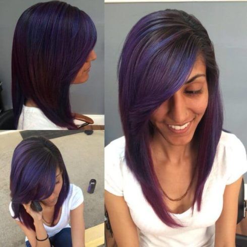 cabelo liso long bob em camada