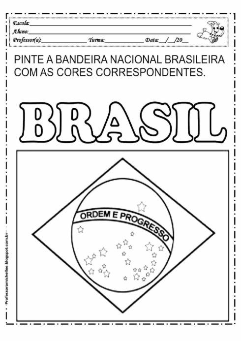 Recorte E Monte A Bandeira Do Brasil