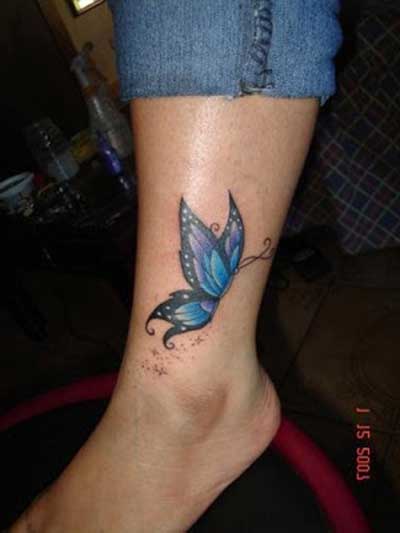 tatuagem borboleta na perna 1