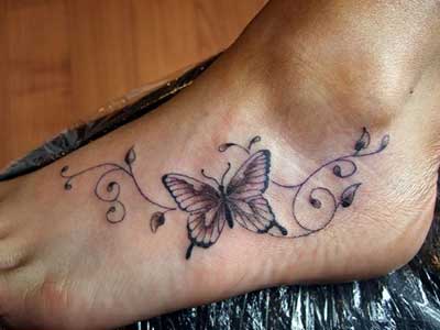 tatuagem borboleta no pe 2