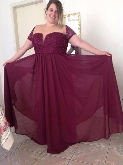 vestido marsala plus size 2