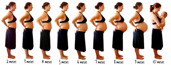 O Tamanho da barriga mês a mês na gravidez, conheça