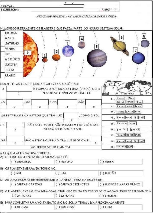 planetas do sistema solar 5o ano 2 490x682